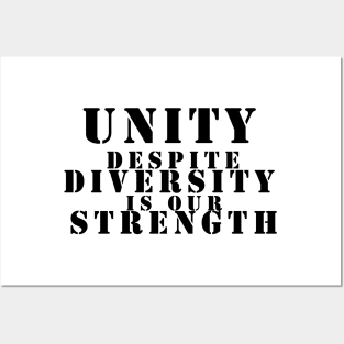 Unity Desptite Diversity is our Strength Posters and Art